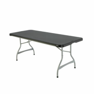 TABLE, black plastic 183x76 cm