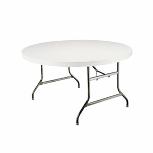 TABLE, white plastic Ø153 cm
