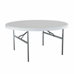 TABLE, white plastic Ø183 cm