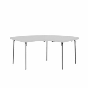 TABLE, gray plastic crescent 160x80 cm