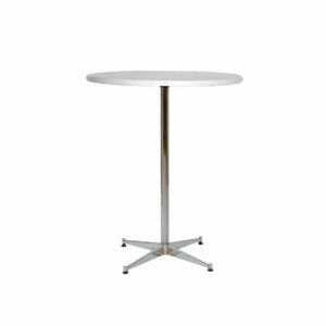 STANDING TABLE, white laminate Ø60xH110 cm