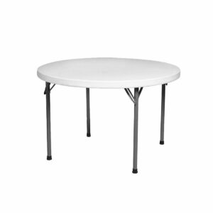 TABLE, white plastic Ø118 cm