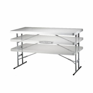 BORD, vit plast höjbart 183x76 cm