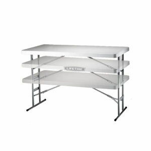 BORD, vit plast höjbart 152x76 cm