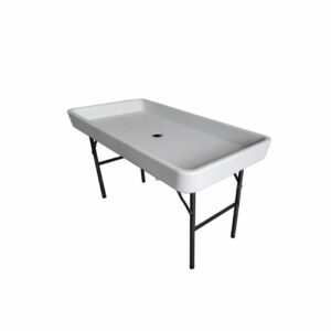 ICE TABLE, white plastic 115x70 cm
