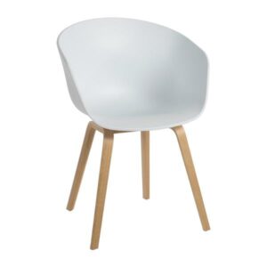 STOL, About a Chair, with armrests, white/oak