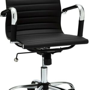 STOL, Kontor svart med krom