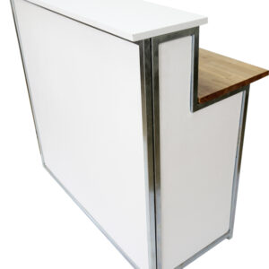 BARDISK, white leather 120 cm