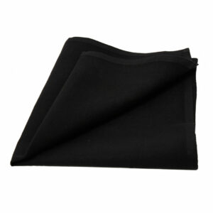 SERVETT, black cotton, 50x50 cm