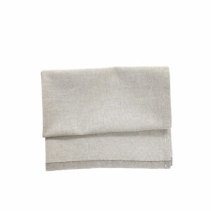 LINNEDUK, granitgrå (struktur) 140x140 cm