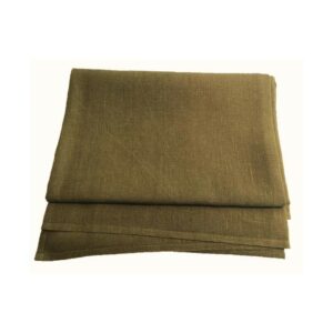 LINNEDUK, grön (rålinne) 140x230 cm