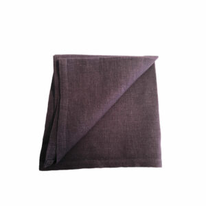 SERVETT, plommon (rålinne) 50x50 cm