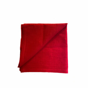 SERVETT, röd (rålinne) 50×50 cm