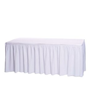 Table skirt, white 5.8 m