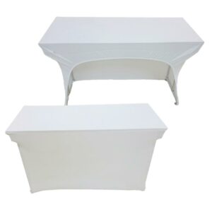 BORDSÖVERDRAG, elastisk vit 122x60 cm