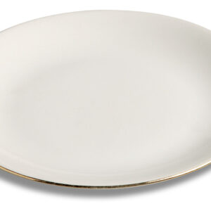 PLATE, Gold flat Ø17 cm