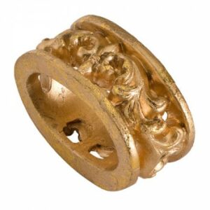 SERVETTRING, guld rund