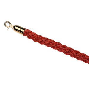 BARRIER ROPE, Red / Brass 160 cm