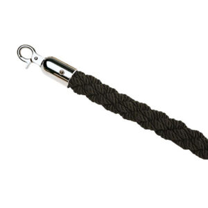 BARRIER ROPE, Black / Chrome 160 cm