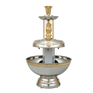 DRYCKESFONTÄN krom/guld, 19 liter