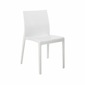 STOL, Nancy vit designstol stapelbar