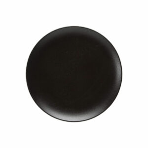 TALLRIK, RAK Volcano svart flat Ø27 cm