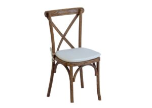 STOL, Crossback med vit dyna